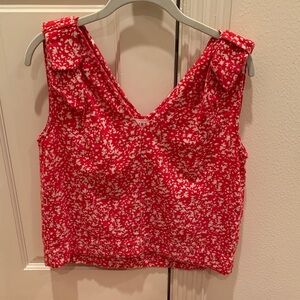 Red Mirth Floral Women's Top